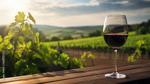 wine in vineyard
