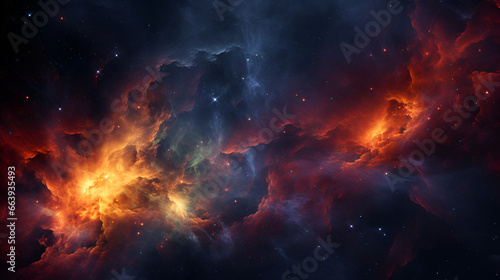 Breathtaking colorful galaxy nebula against a starry night. Dive into the universe s beauty with this cosmic astronomy wallpaper