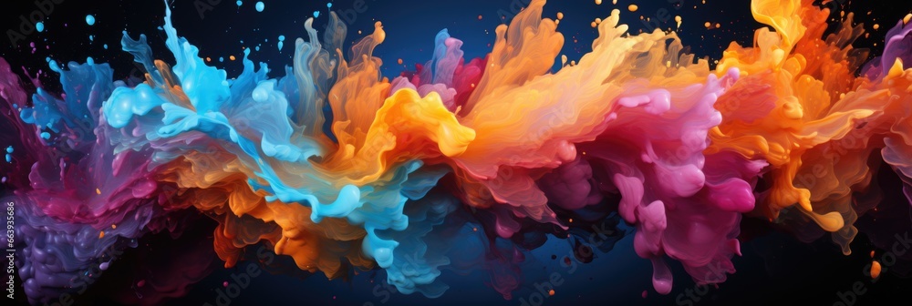 Canvas in Motion: A visually captivating abstract with dynamic and expressive paint splatters for your desktop background.