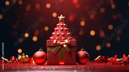 christmas tree and gift box decorations