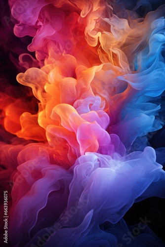 Luminous Smoke Ballet: Witness the mesmerizing play of light and smoke, creating a captivating and ever-changing abstract for your desktop wallpaper.