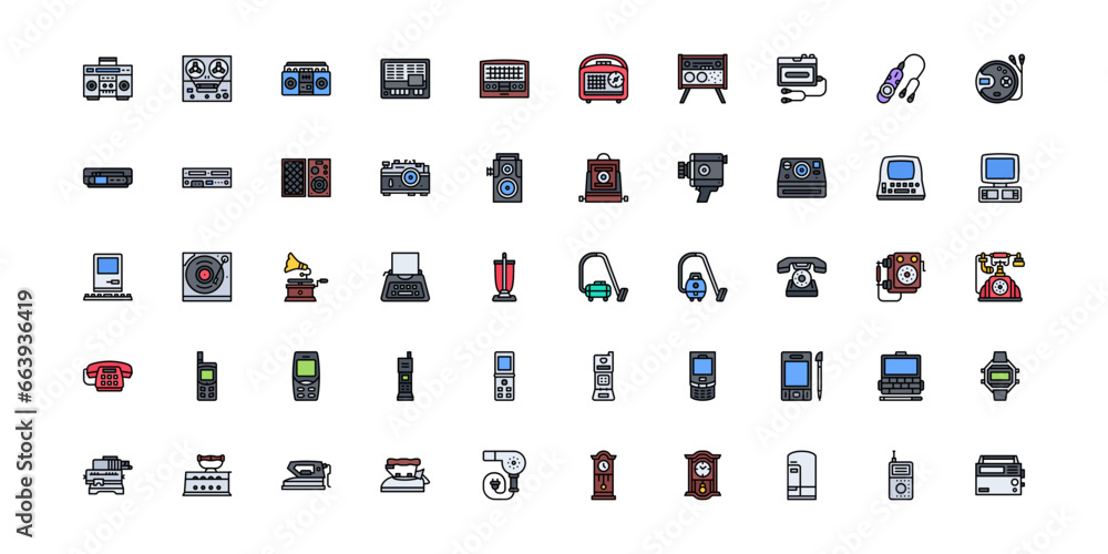 old device icon set old device icon set