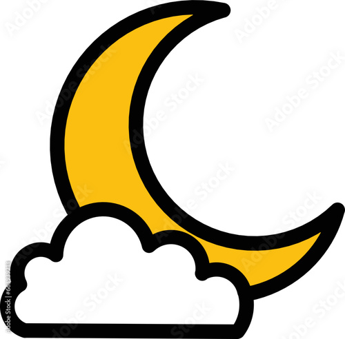 A cloud next to the moon