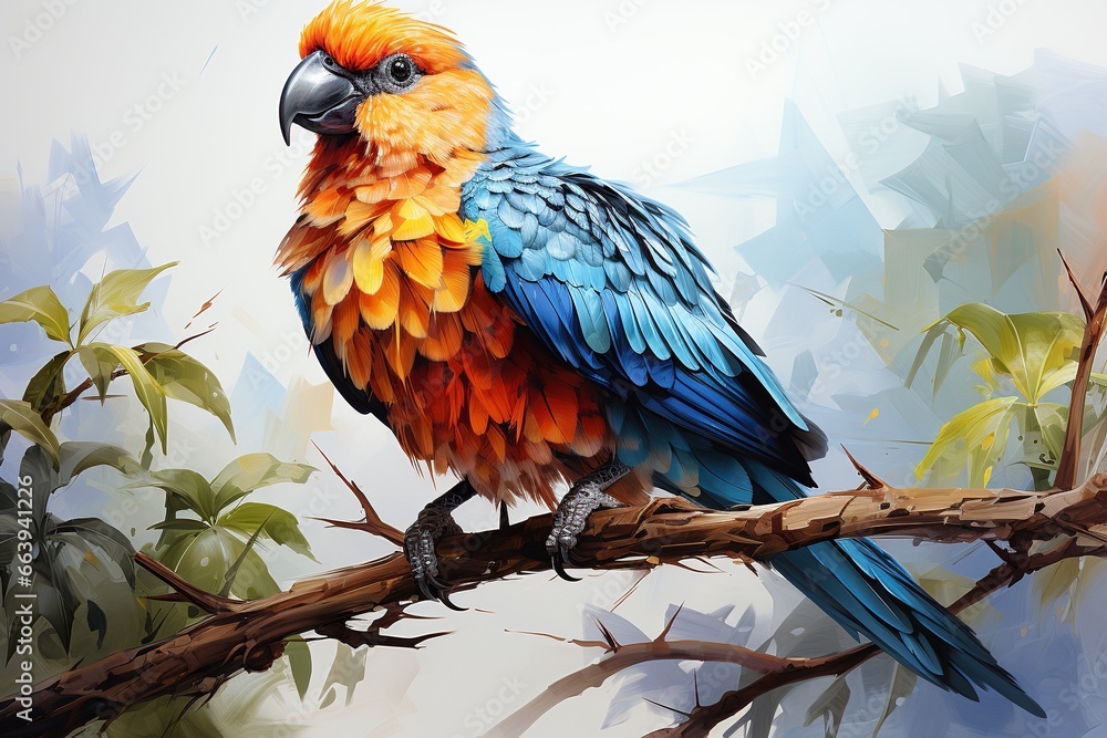 Obraz premium blue and yellow macaw ara ararauna