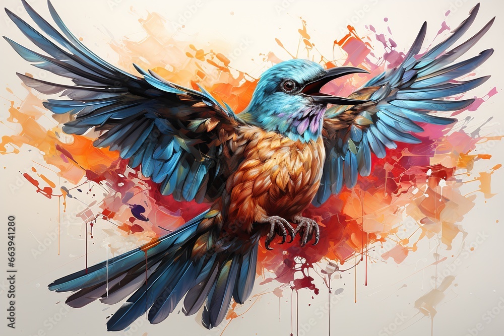 Obraz premium illustration of an abstract bird