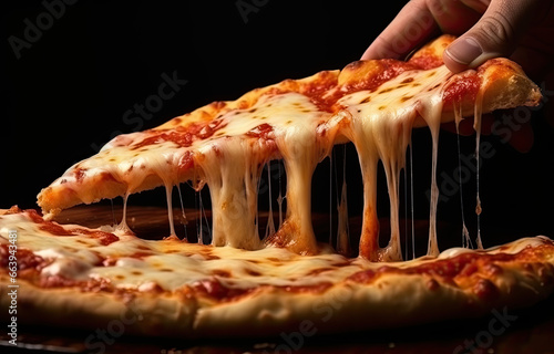 slice of cheese pizza with sauce