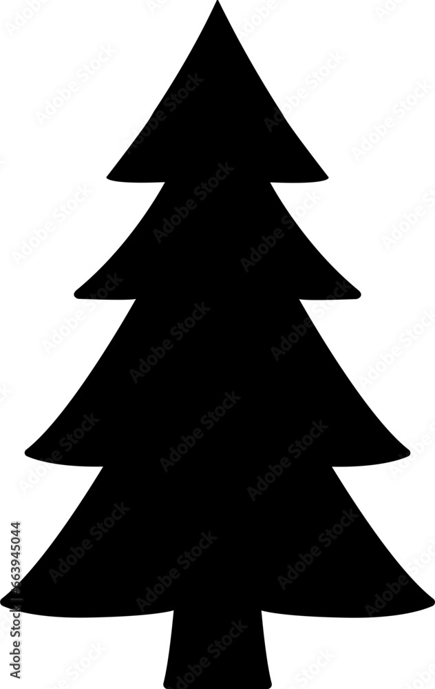 Obraz premium Christmas tree silhouette 
