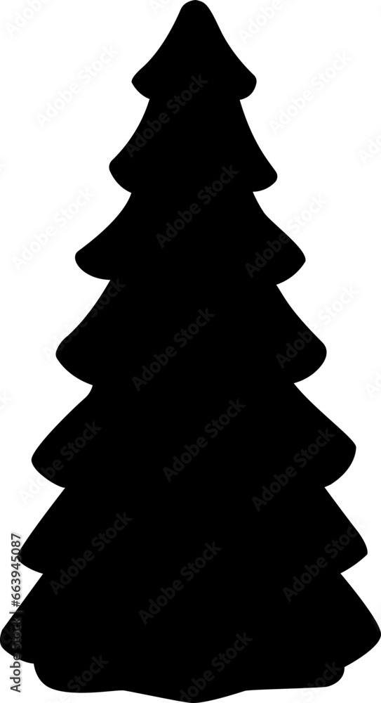 Obraz premium Christmas tree silhouette