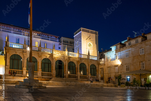 Obraz na płótnie Nice City Hvar in Hvar Island in Croatia w salonie