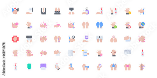 hygiene icon set