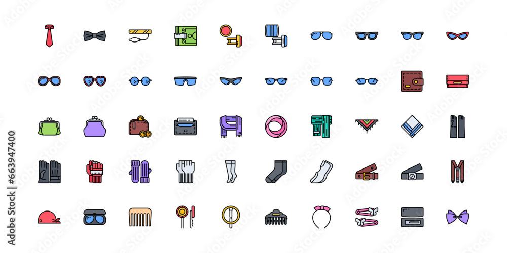 accessory icon set accessory icon set