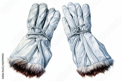black gloves isolated on white