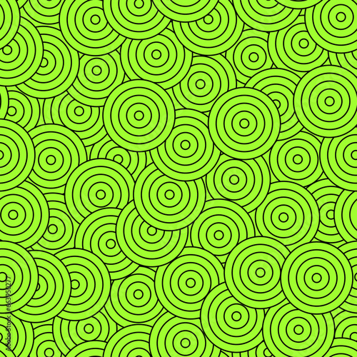 Bull eye outline seamless pattern. Ornament of chaotic concentric circles