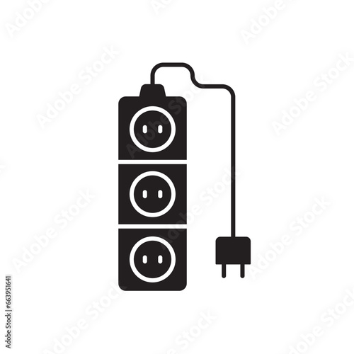 Extension cord icon. Extension cord flat sign design. Extension cord symbol vector pictogram. UX UI icon