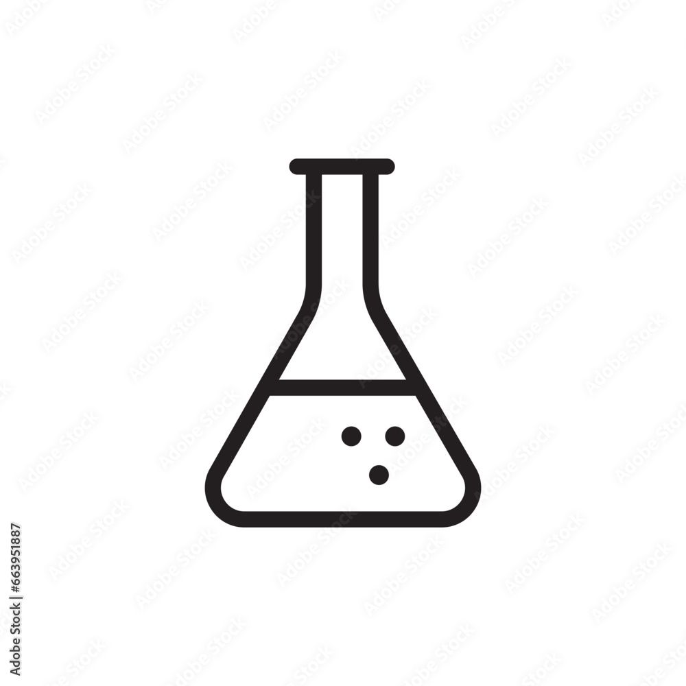 Flask icon. Chemical flask flat sign design. Glass flask symbol vector pictogram. UX UI icon Flask icon. Chemical flask flat sign design. Glass flask symbol vector pictogram. UX UI icon