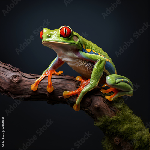 tree frog with red eyes close up photo