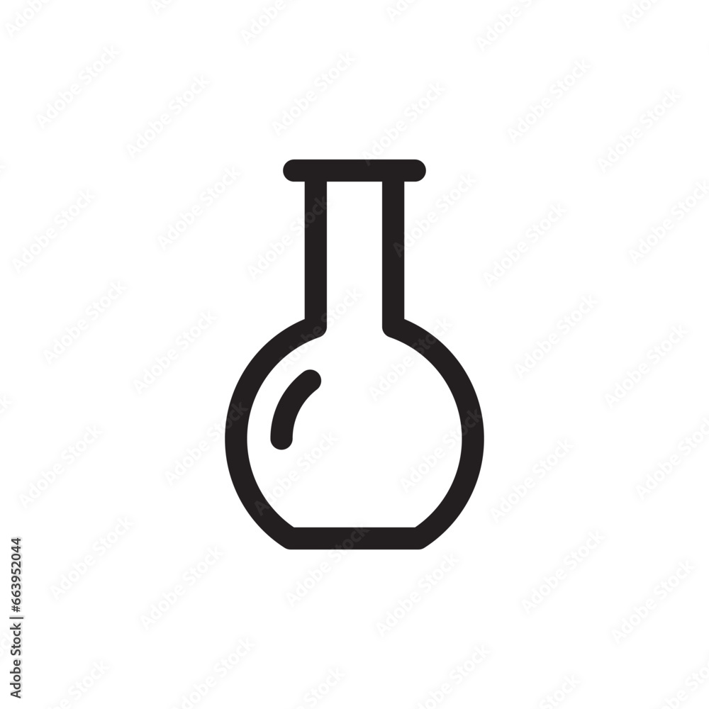 Flask icon. Chemical flask flat sign design. Glass flask symbol vector pictogram. UX UI icon Flask icon. Chemical flask flat sign design. Glass flask symbol vector pictogram. UX UI icon