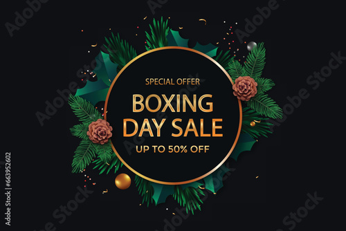 Free vector Realistic boxing day sale illustration