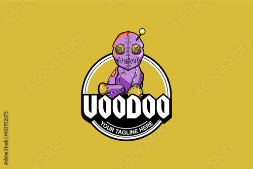 Voodoo doll cartoon vector design illustration