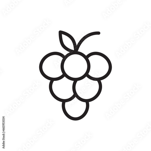Grape icon. Grape flat sign design. Grape symbol vector pictogram. UX UI icon grape