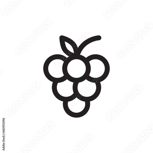 Grape icon. Grape flat sign design. Grape symbol vector pictogram. UX UI icon grape