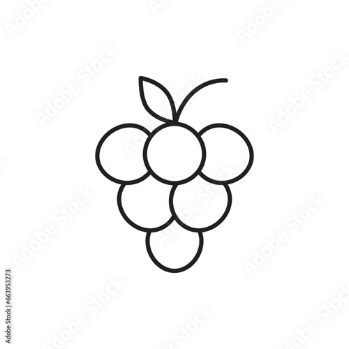 Grape icon. Grape flat sign design. Grape symbol vector pictogram. UX UI icon grape