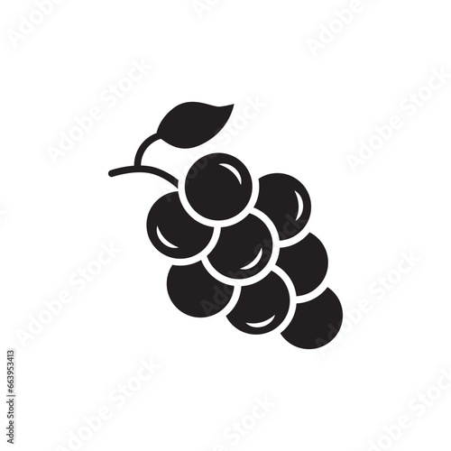 Grape icon. Grape flat sign design. Grape symbol vector pictogram. UX UI icon grape