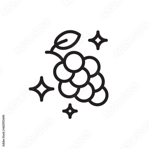Grape icon. Grape flat sign design. Grape symbol vector pictogram. UX UI icon grape