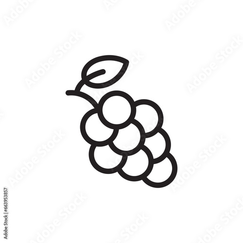 Grape icon. Grape flat sign design. Grape symbol vector pictogram. UX UI icon grape