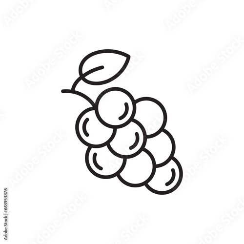 Grape icon. Grape flat sign design. Grape symbol vector pictogram. UX UI icon grape