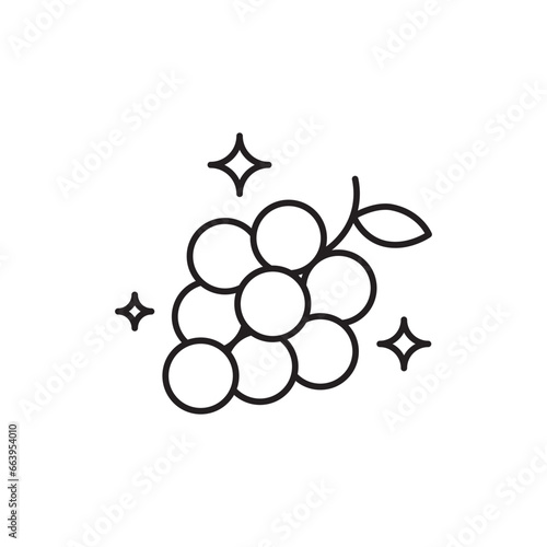 Grape icon. Grape flat sign design. Grape symbol vector pictogram. UX UI icon grape