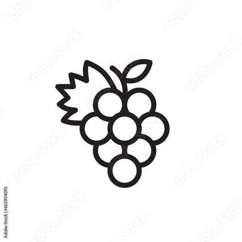 Grape icon. Grape flat sign design. Grape symbol vector pictogram. UX UI icon grape