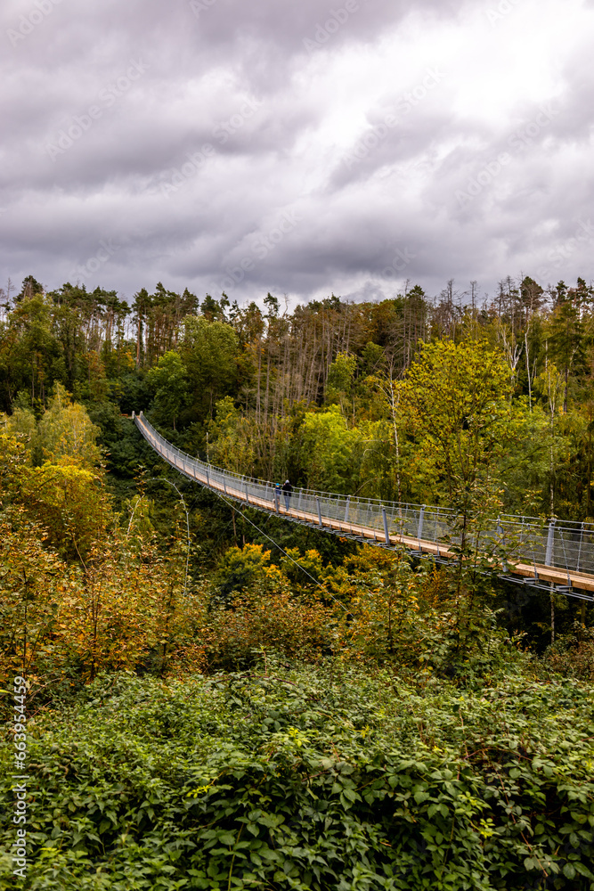 Herbstliche Wanderung durch den Naturpark der Hohen Schrecke im Kyffhäuser - Thüringen - Deutschland
