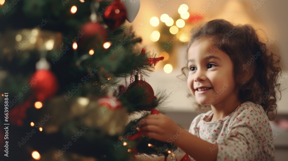 Celebrating Christmas at Home: Elderly Woman, Pine Tree, and Copy Space Celebrating Christmas at Home: Elderly Woman, Pine Tree, and Copy Space