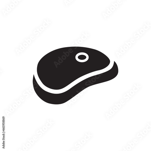 Meat vector icon. Steak flat sign design. Steak symbol pictogram. UX UI icon beef steak