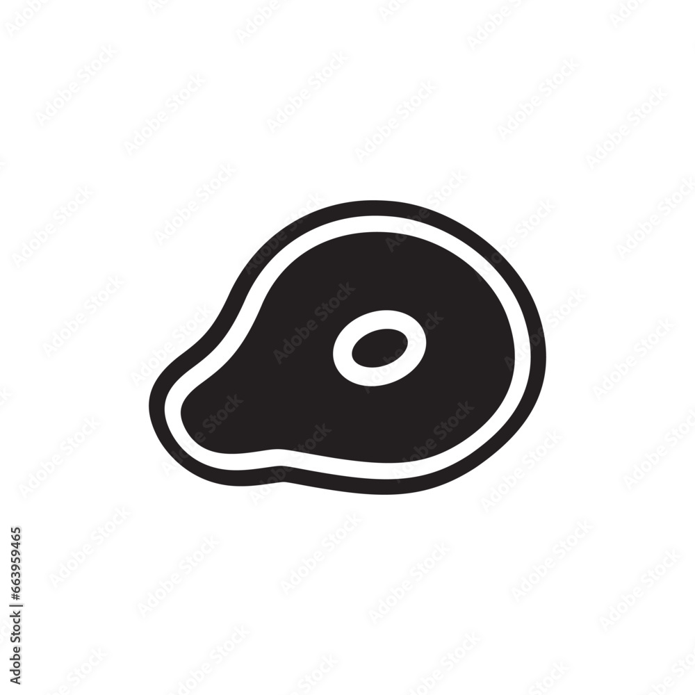 Meat vector icon. Steak flat sign design. Steak symbol pictogram. UX UI icon beef steak Meat vector icon. Steak flat sign design. Steak symbol pictogram. UX UI icon beef steak