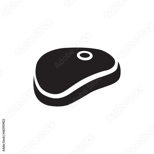 Meat vector icon. Steak flat sign design. Steak symbol pictogram. UX UI icon beef steak