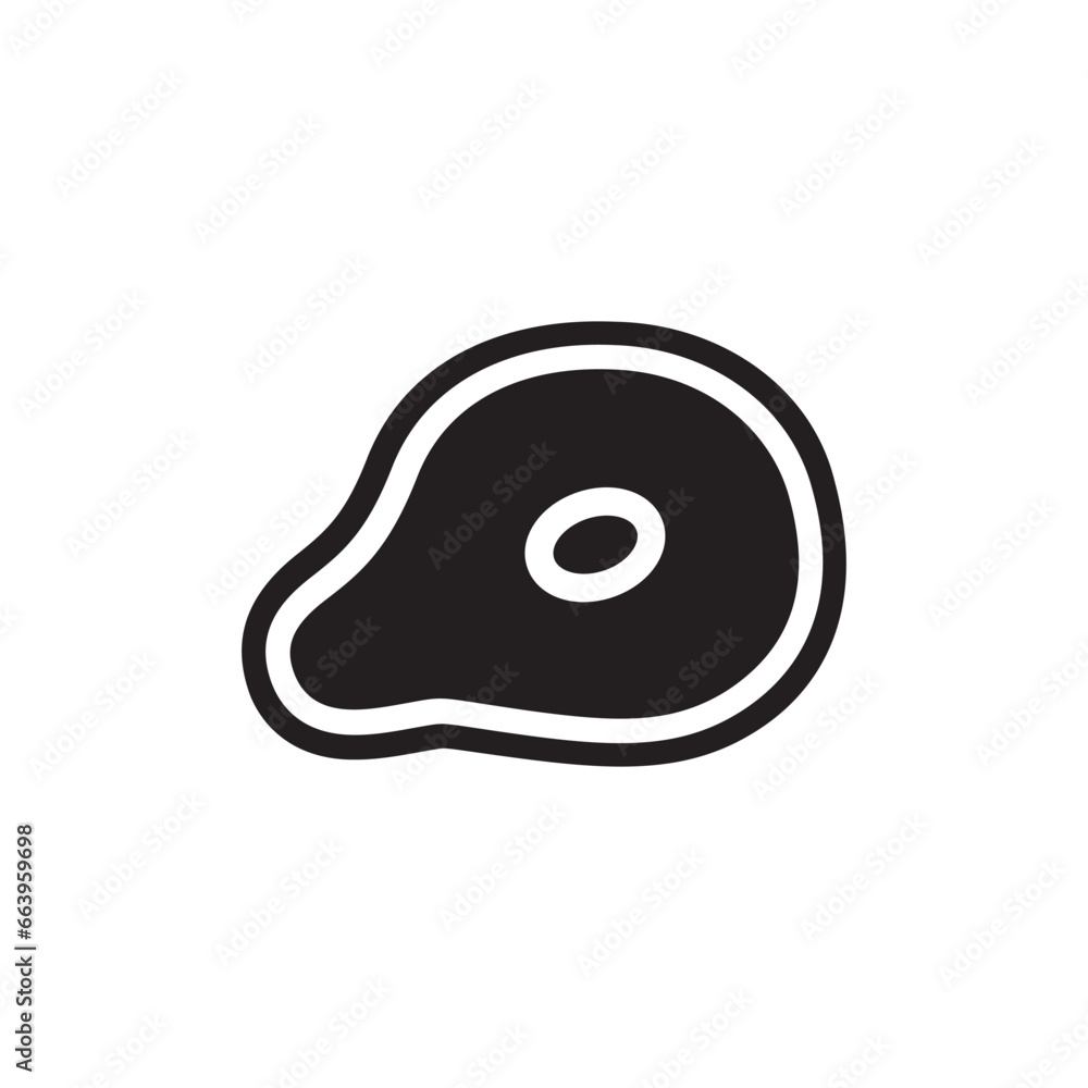 Meat vector icon. Steak flat sign design. Steak symbol pictogram. UX UI icon beef steak Meat vector icon. Steak flat sign design. Steak symbol pictogram. UX UI icon beef steak