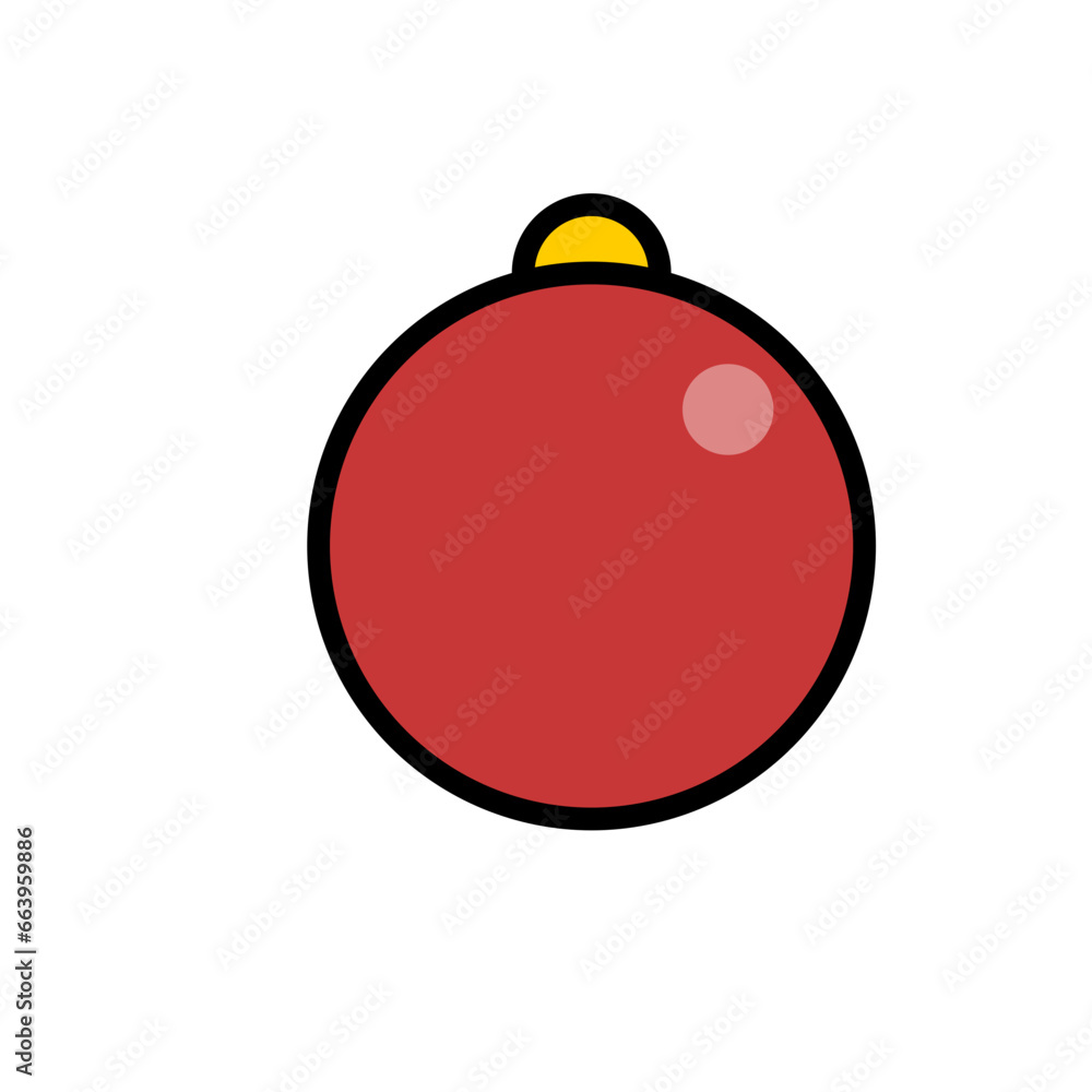 christmas ball vector icon