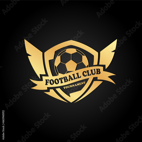 football club tournament vector logo isolated. Vector illustration of logos on football theme
