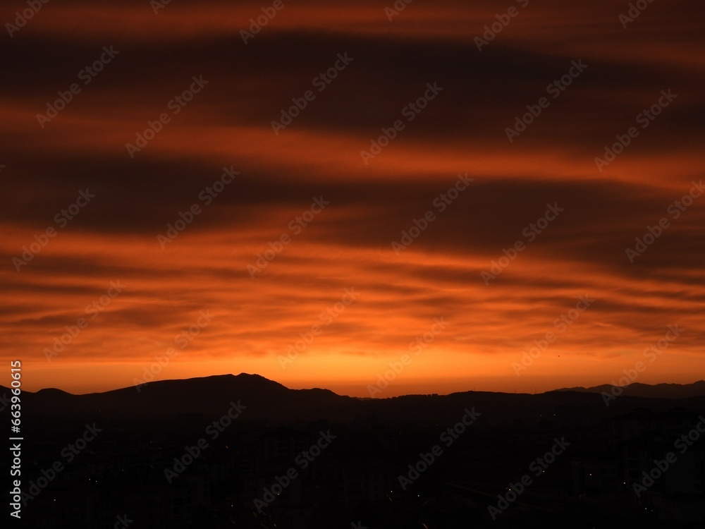 sunset in the mountains sunset in the mountains
