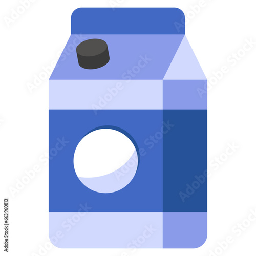 A unique design icon of milk pack 