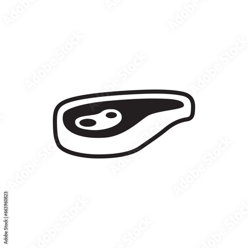 Meat vector icon. Steak flat sign design. Steak symbol pictogram. UX UI icon beef steak