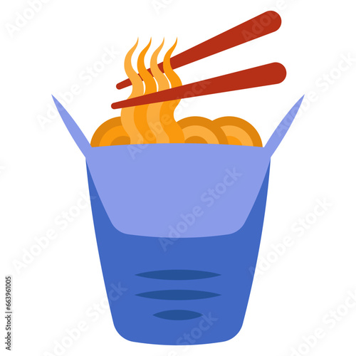 A yummy icon of instant noodles 