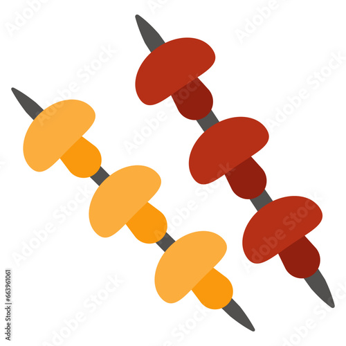 A unique design icon of bbq skewer