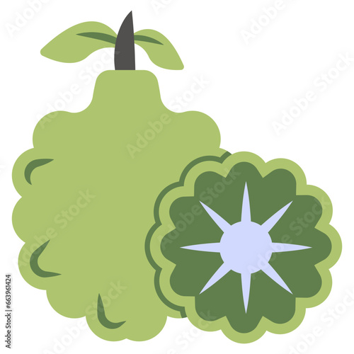A yummy icon of durian fruit