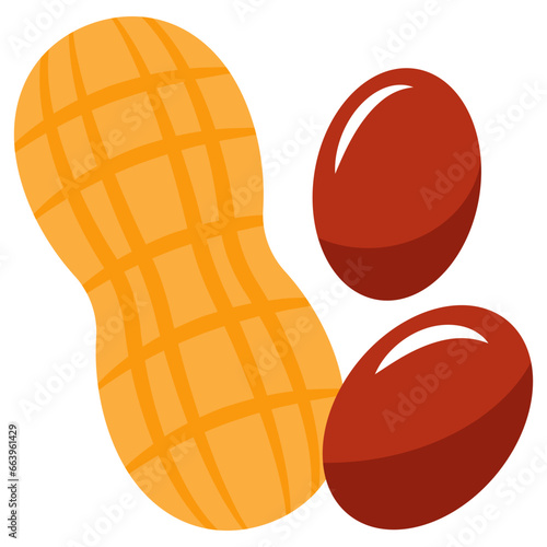 An icon design of peanut 