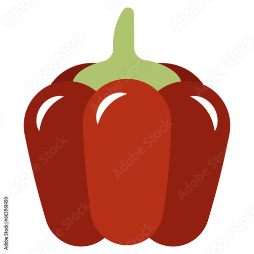A perfect design icon of capsicum