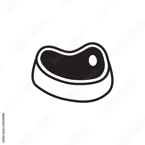 Meat vector icon. Steak flat sign design. Steak symbol pictogram. UX UI icon beef steak