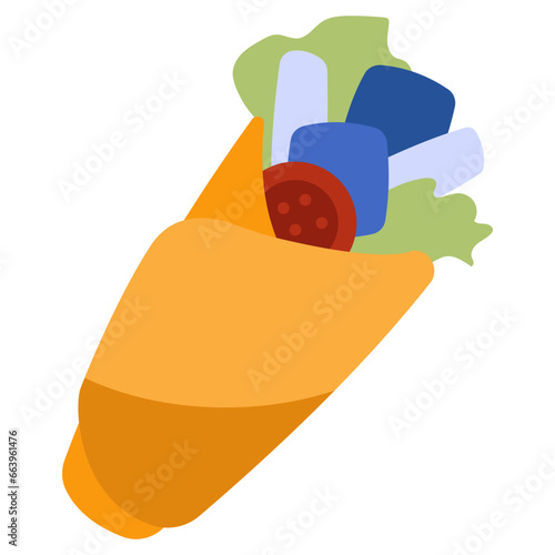 Modern design icon of shawarma 